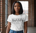 Black history shirts in brown & white (4 designs)