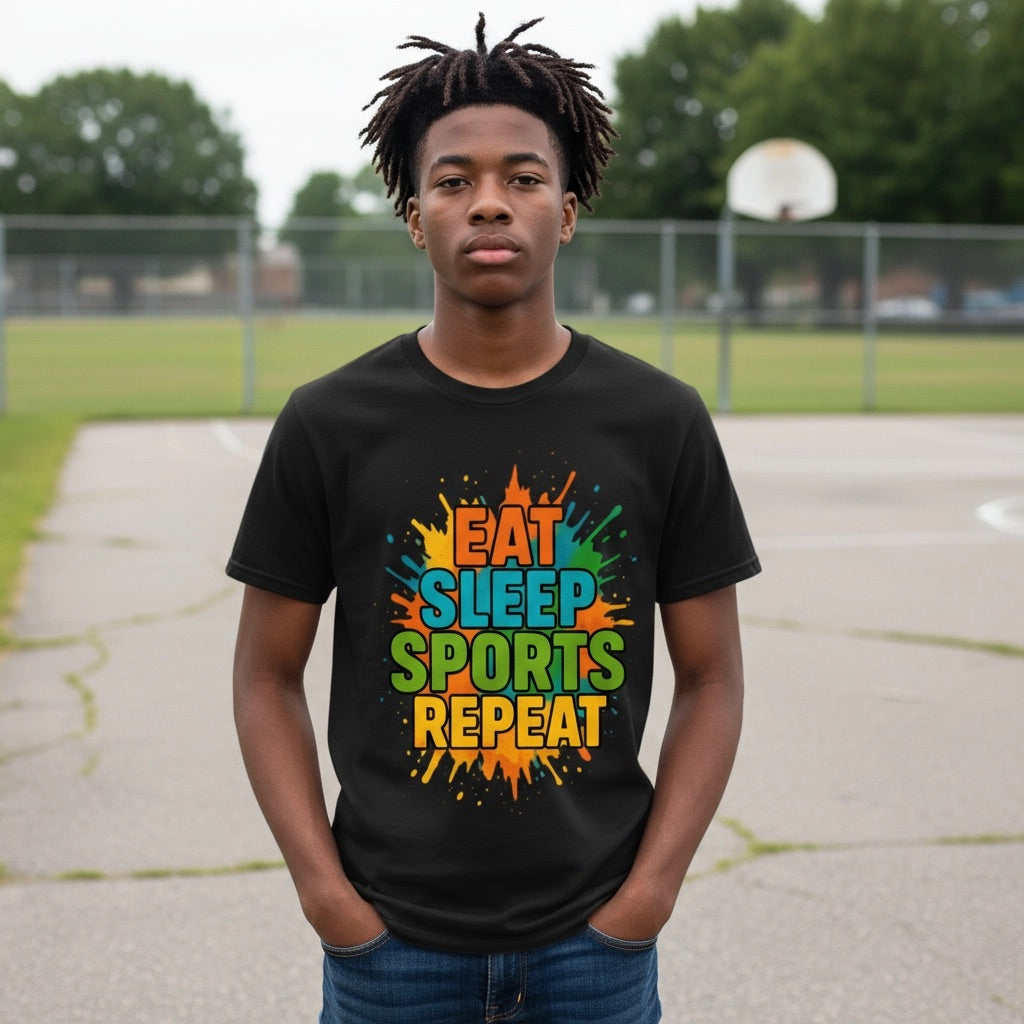 Eat Sleep Repeat Sports Shirt