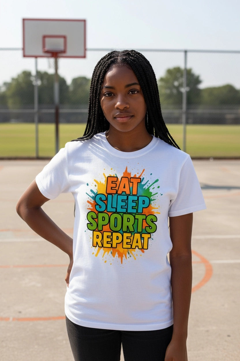 Eat Sleep Repeat Sports Shirt