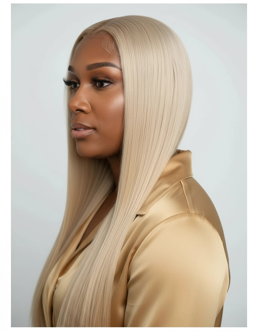 Blonde Straight 13x4 Transparent Lace Front Wig