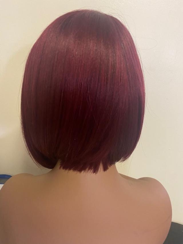 Burgundy Faux Wig